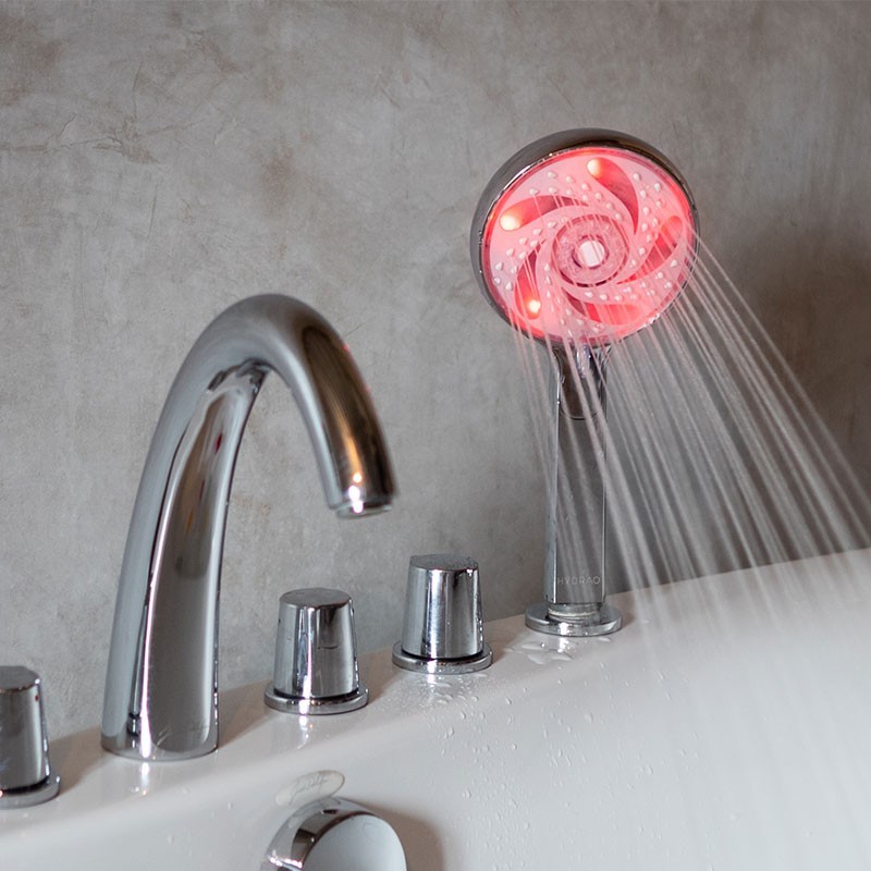 HO3/7-Pommeau de Douche à LED avec Capteur de Température, Adoucisseur d'Eau,  Filtre à Ions Négatifs, Haute Pression