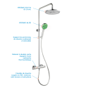 HYDRAO Aloe - pommeau de douche écologique, économique et connecté pour réduire sa consommation d'eau et d'énergie
