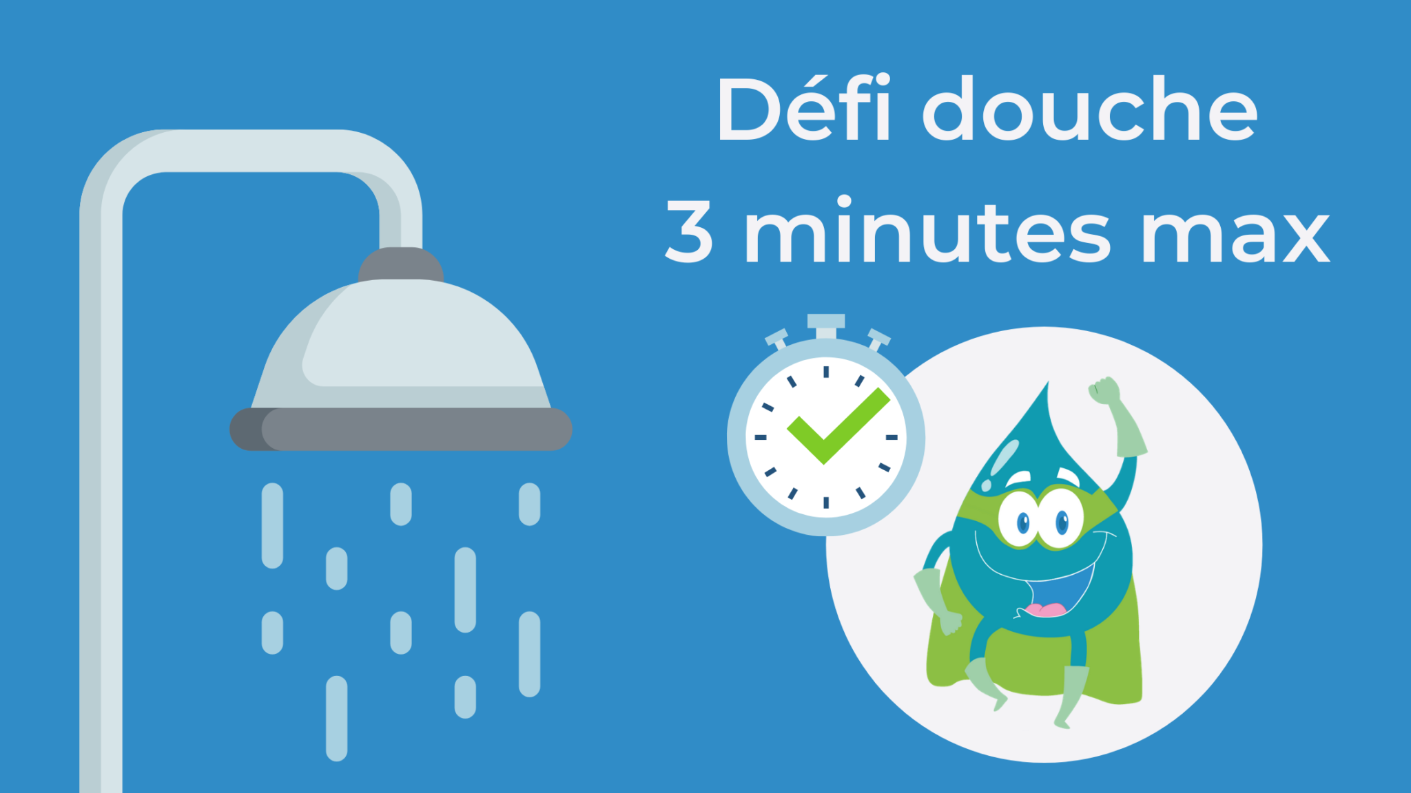 Défi douche 3 minutes max